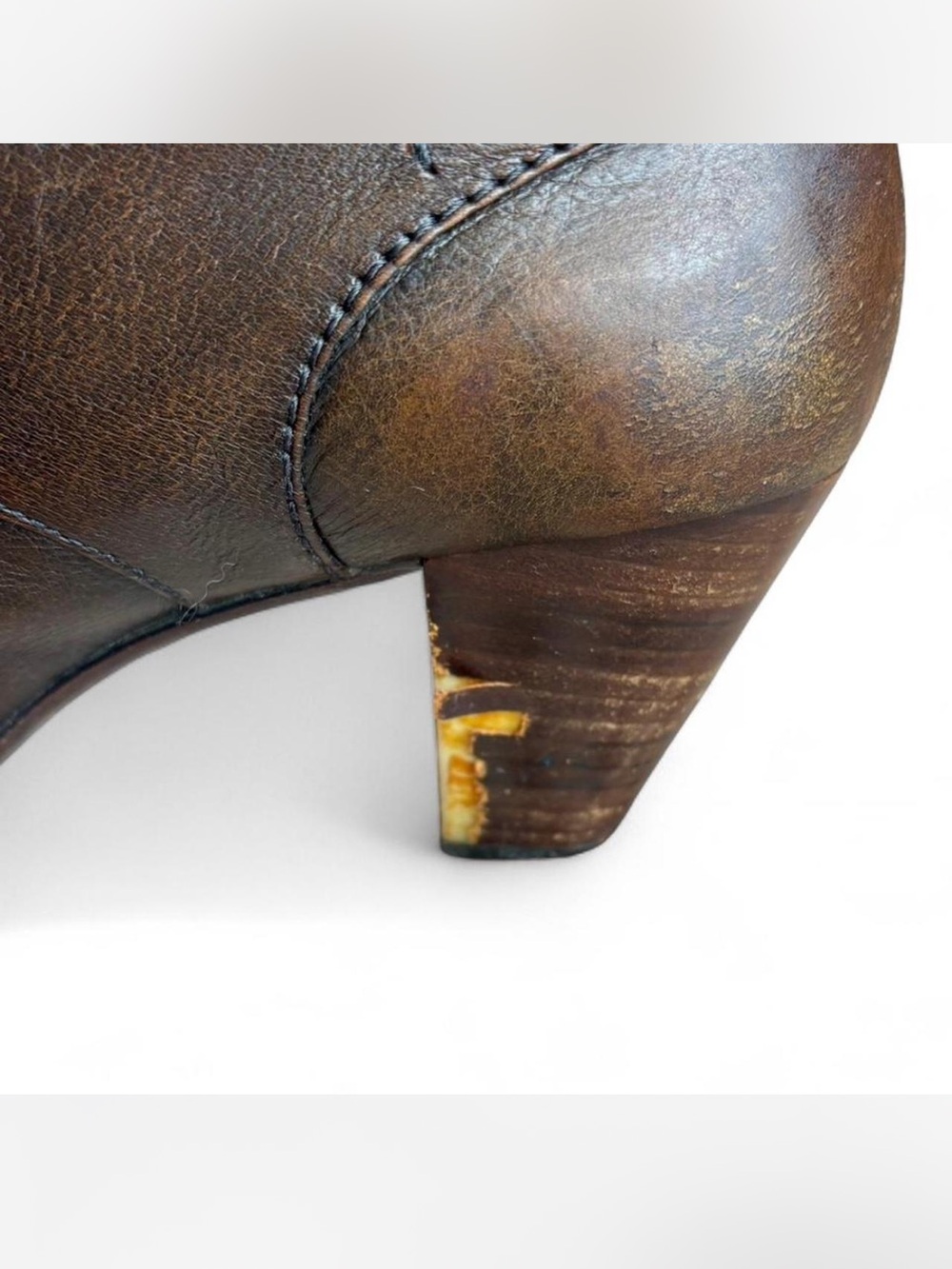 Frye Lois Oxford Brown Leather Lace-Up boots - Picture 5 of 8